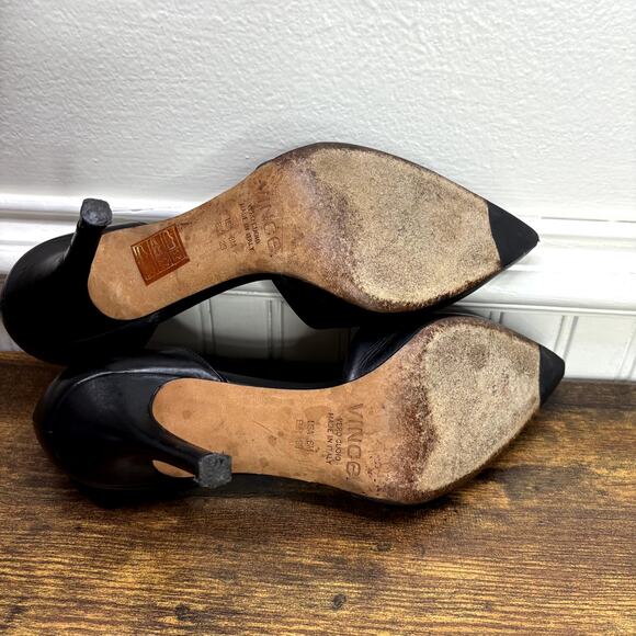 Vince US 8 EU 39 Heels Claire Choked Up Leather D'Orsay Pumps Career Capsule - Picture 10 of 16